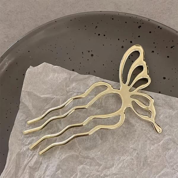 Gold Butterfly Back Clip