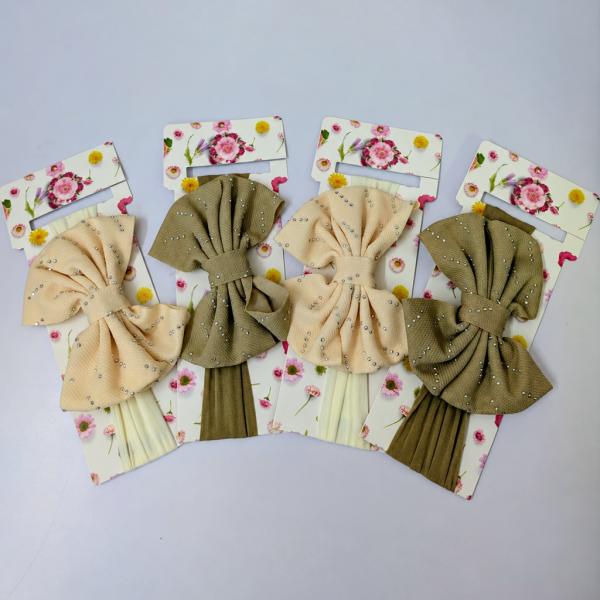 Bow Hair Scrunchie Set