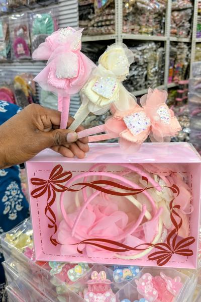 Pink Bow Hair Clips