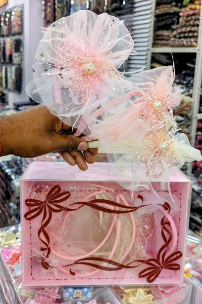 Pink Floral Hair Clip Set