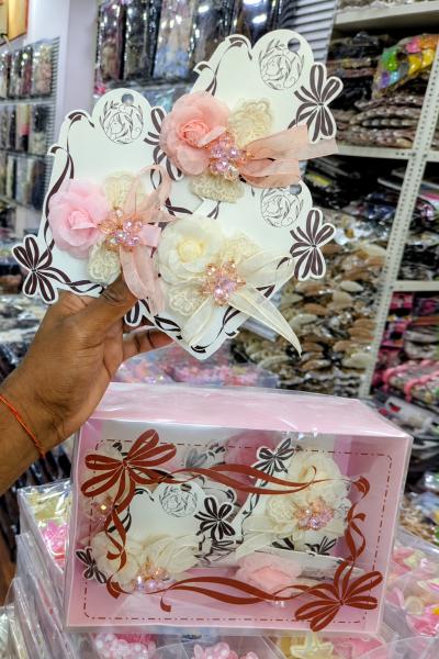 Pink Floral Hair Clips