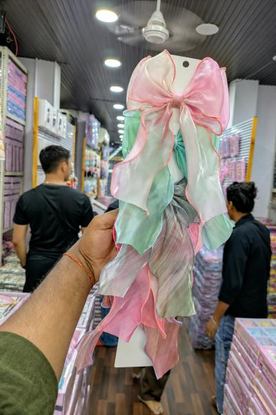 Pastel Satin Bow Scrunchie