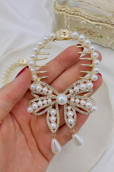 Pearl Butterfly Hair Clutcher