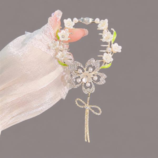 Pearl Floral Hair Clutcher