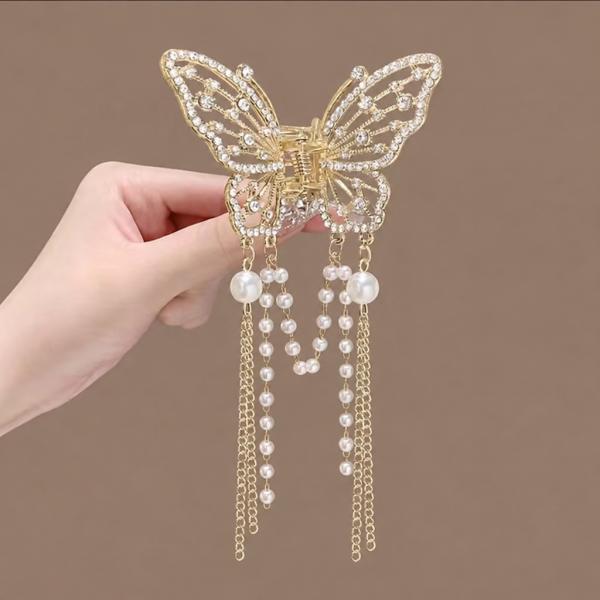 Butterfly Pearl Hair Clutcher