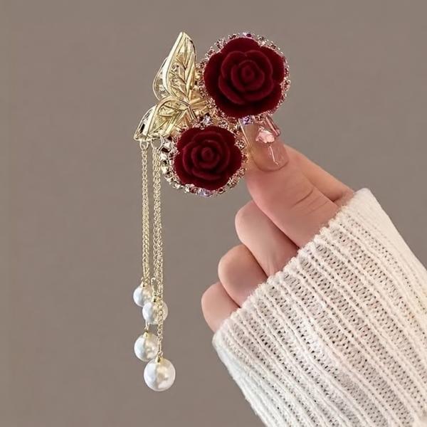 Butterfly Rose Hair Clip