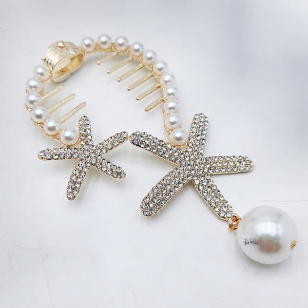 Pearl Starfish Hair Clip