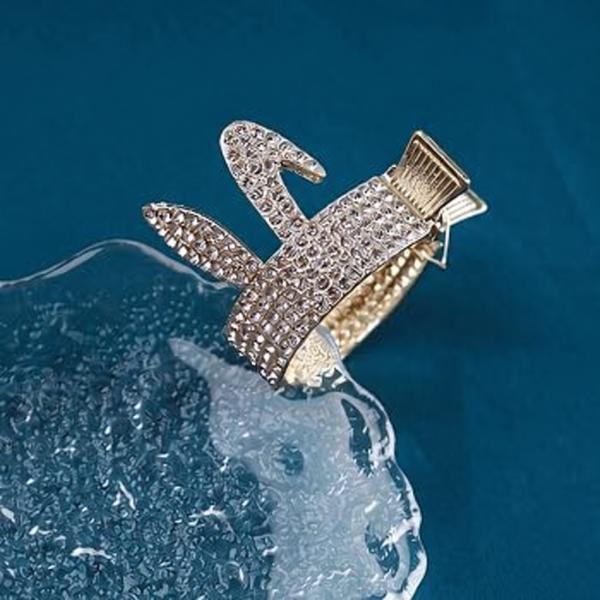 Gold Rhinestone Claw Clip