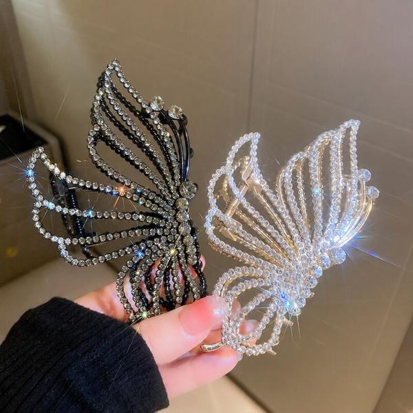 Butterfly Rhinestone Hair Clip