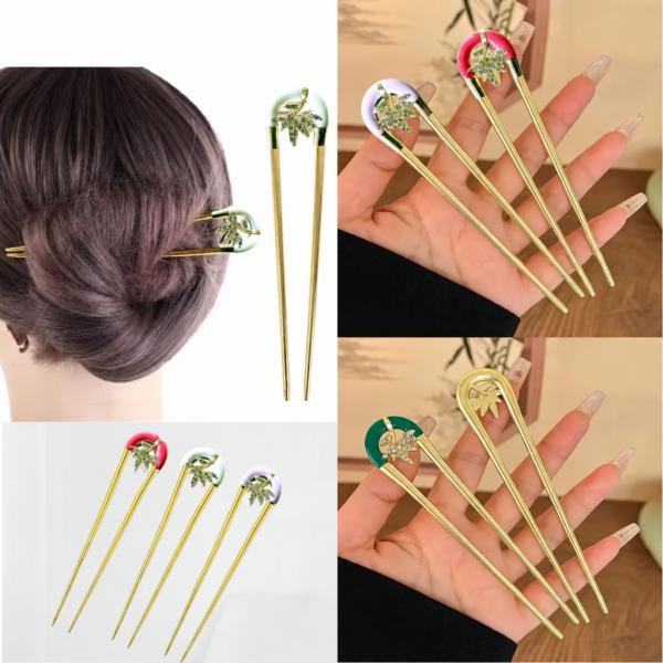 Gold Floral Hair Sticks