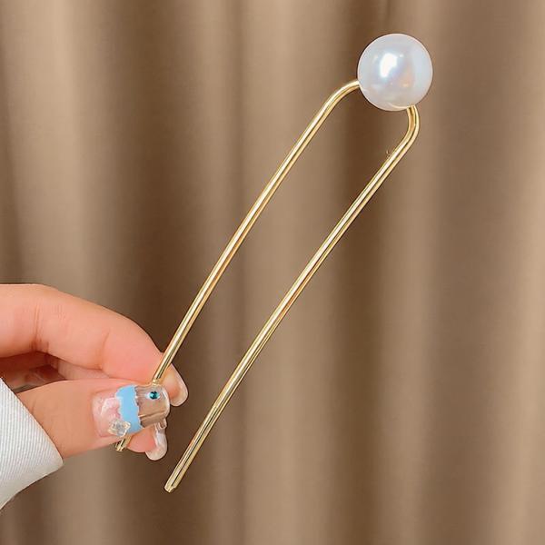 Gold Pearl Hair Pin